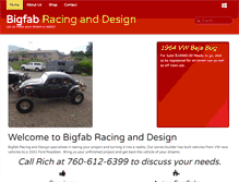 Tablet Screenshot of bigfabracing.com